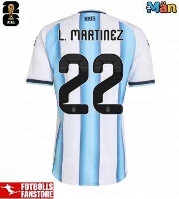 Argentina Lautaro Martinez #22 Hemmatröja VM 2026 Kortärmad